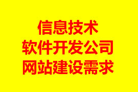 信息技術及軟件開發公司建站需求